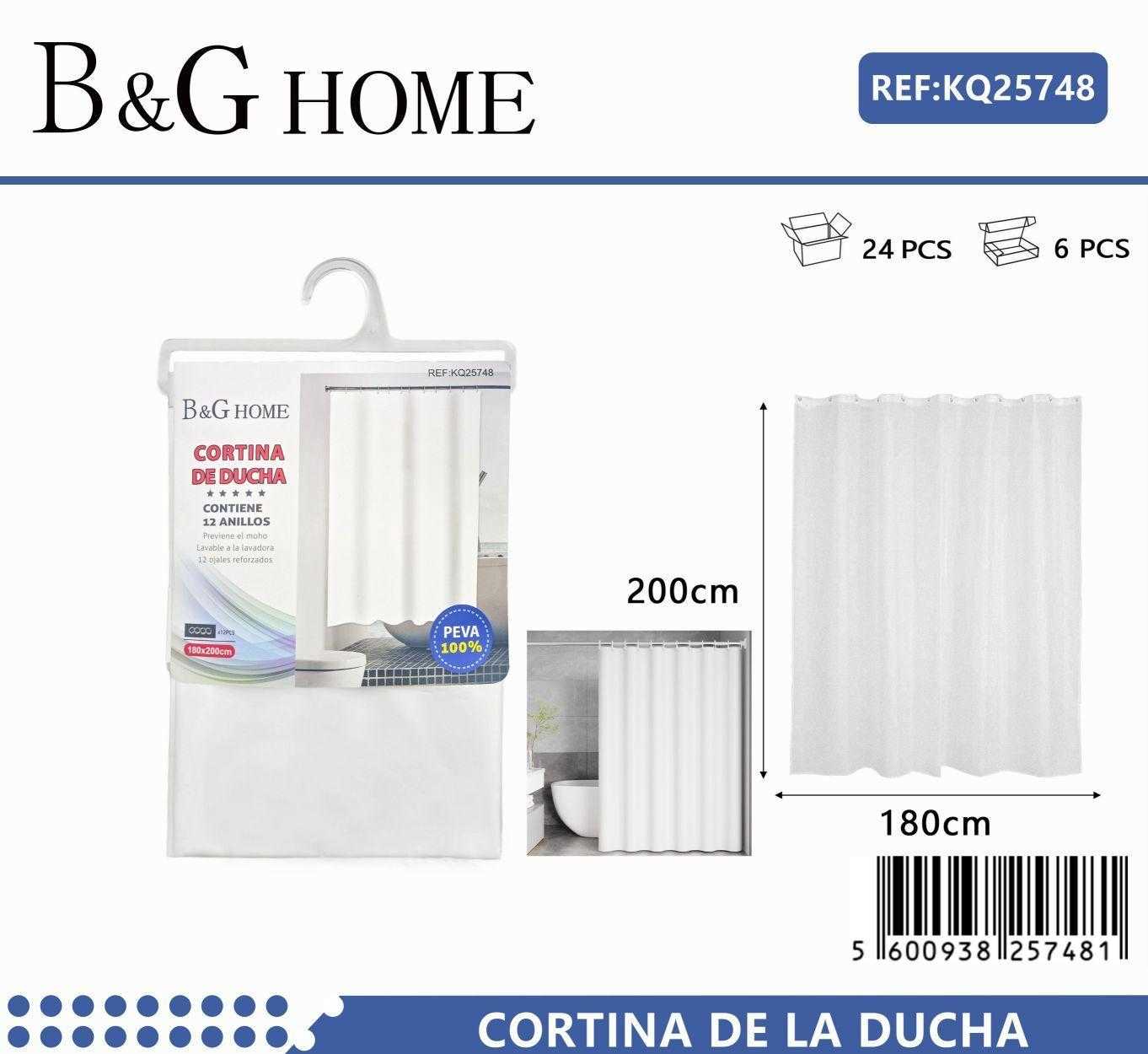 Κουρτίνα μπάνιου – White – 1.8x2m – 25748