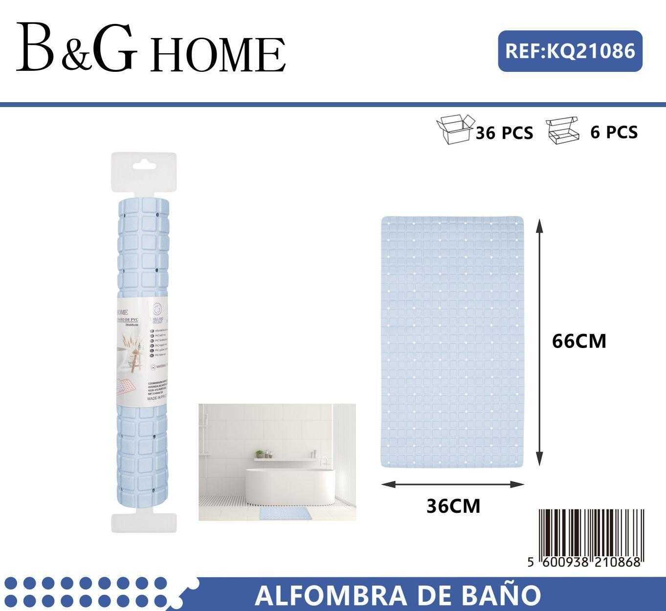 Αντιολισθητικό πατάκι μπάνιου – M0842 – 36x66cm – Light Blue – 21086