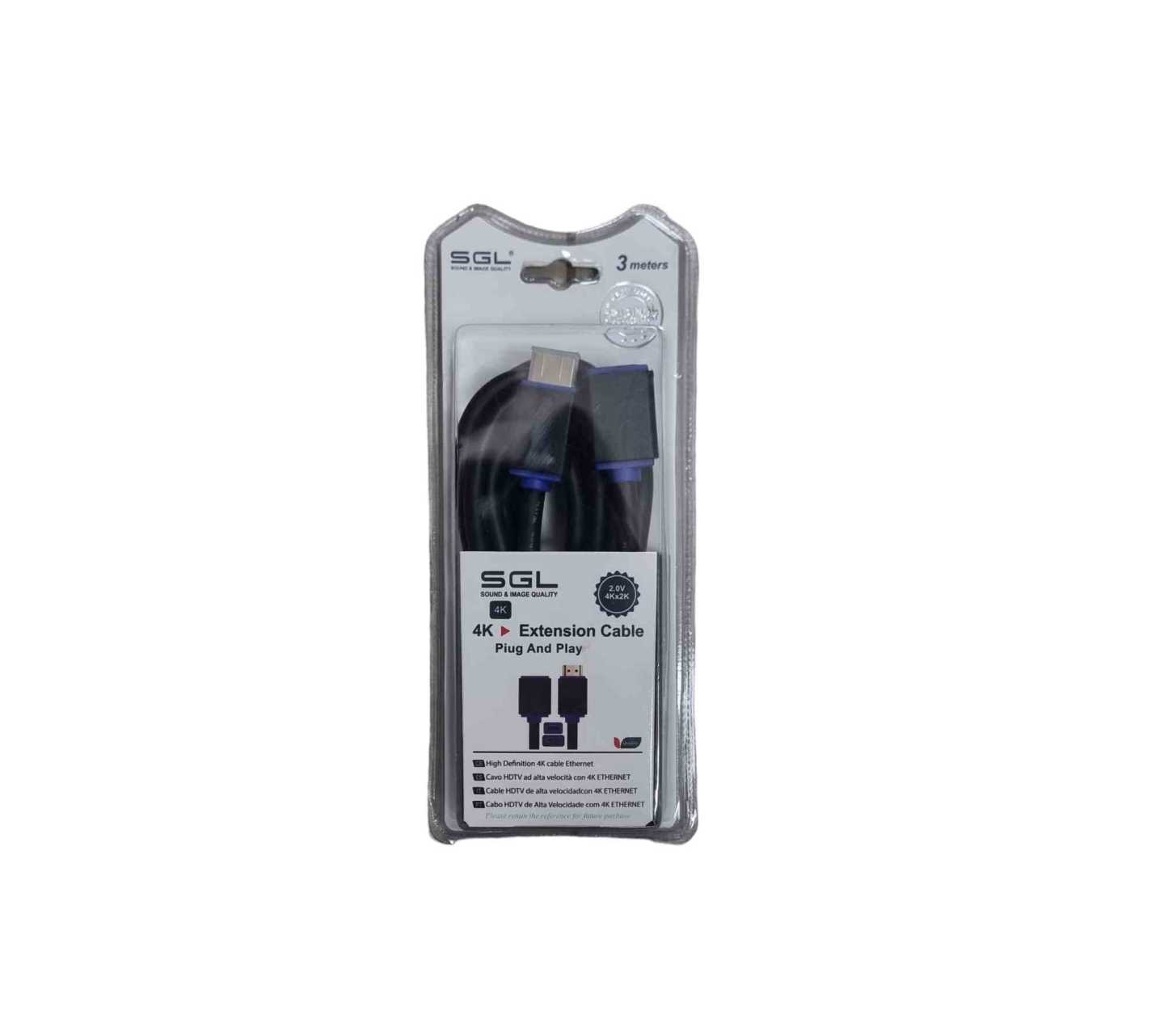 Καλώδιο HDMI γωνιακό – Male/Female – A1592C – 3m – 095677