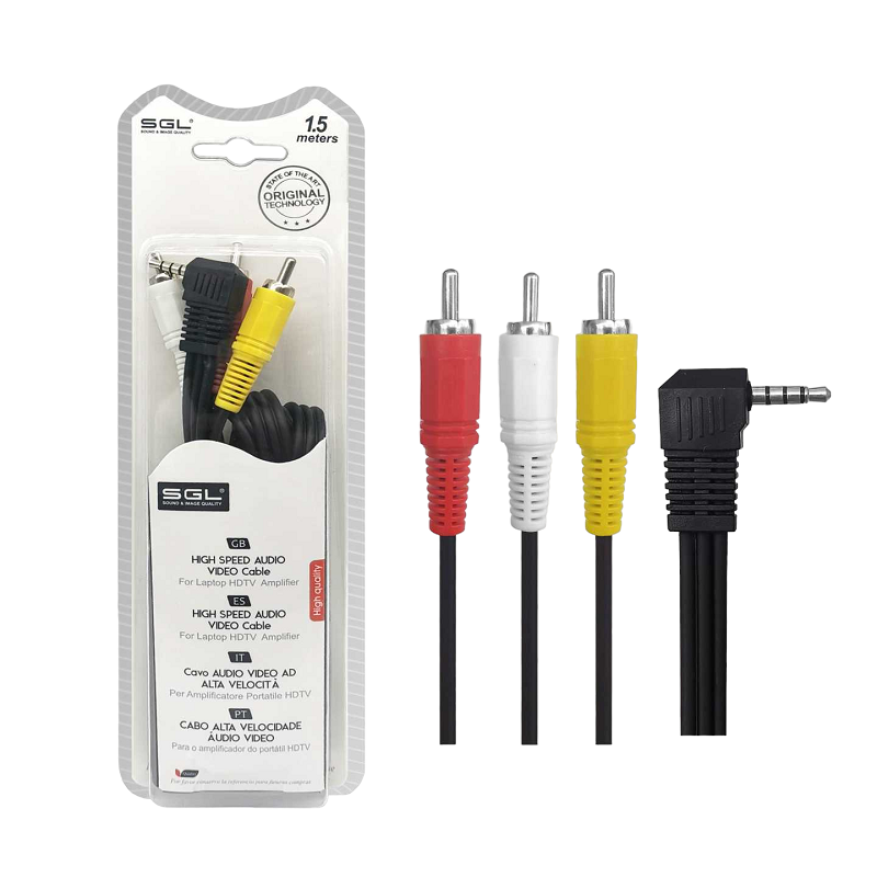 Καλώδιο ήχου – 1528C – Jack 3.5mm male/3xRCA male – 1.5m – 096186
