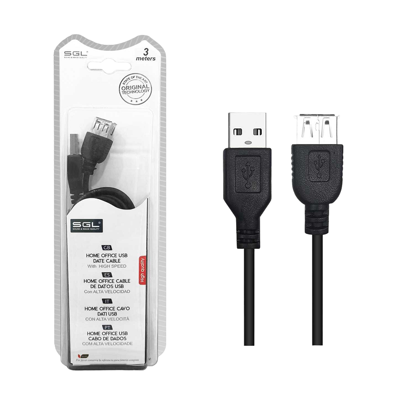 Καλώδιο USB 2.0 – 4S – Male/Female – 3m – 097220