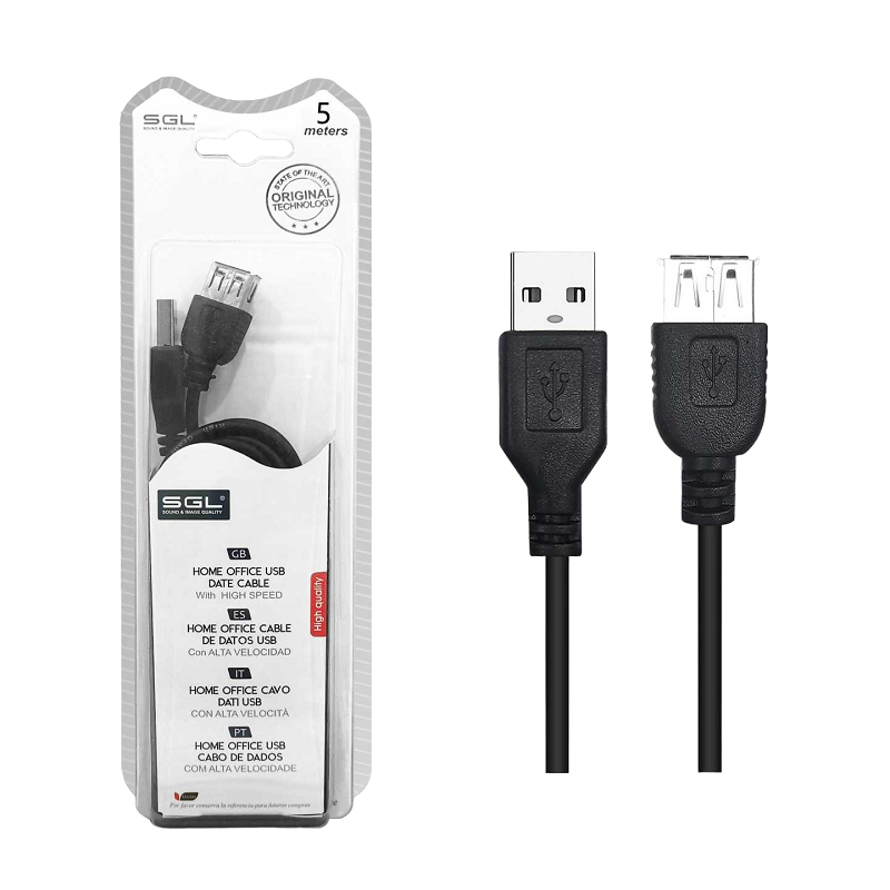 Καλώδιο USB 2.0 – 4S – Male/Female – 5m – 097237