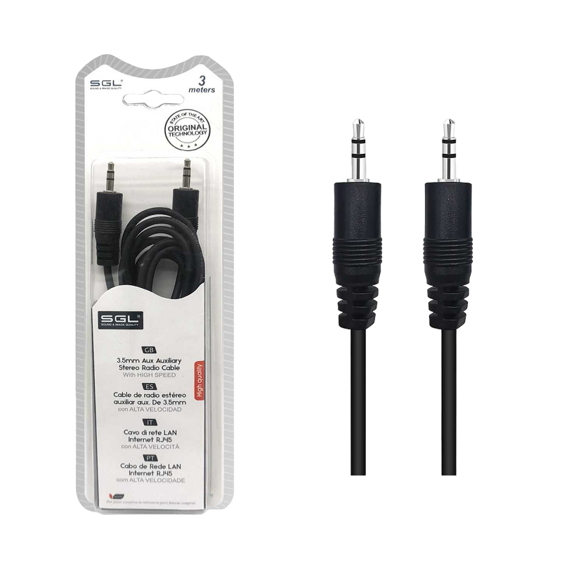Καλώδιο ήχου Jack 3.5mm – 412 – Male/Male – 3m – 097312