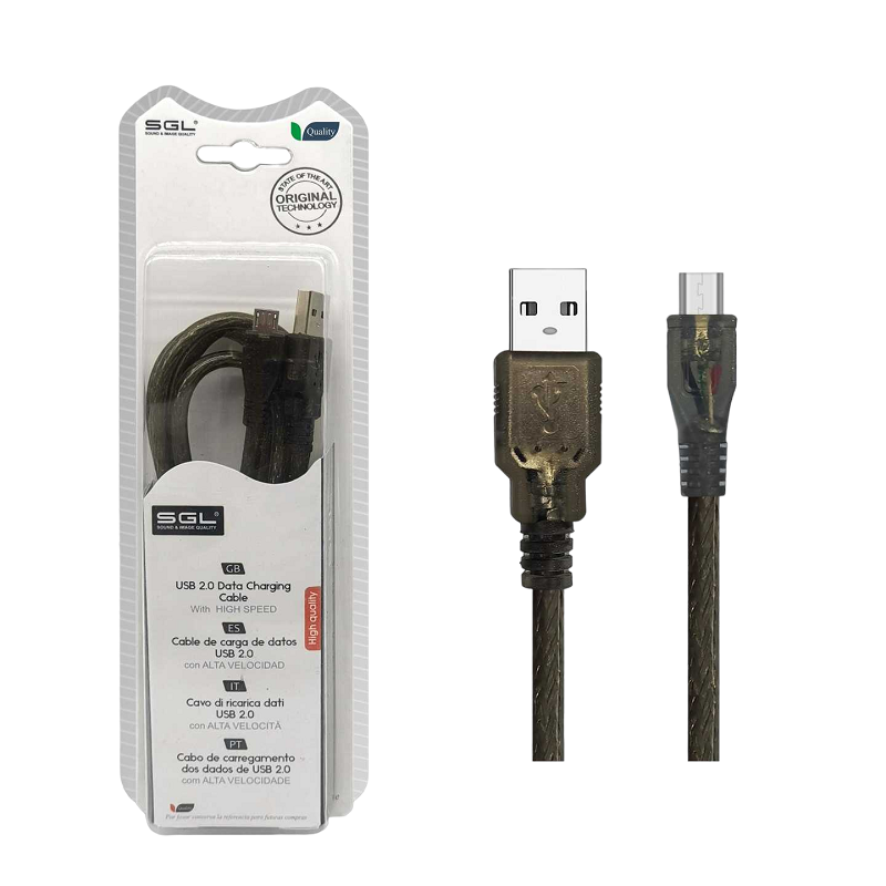 Καλώδιο φόρτισης & data – 13S – USB-A male/Micro USB – 5m – 097381