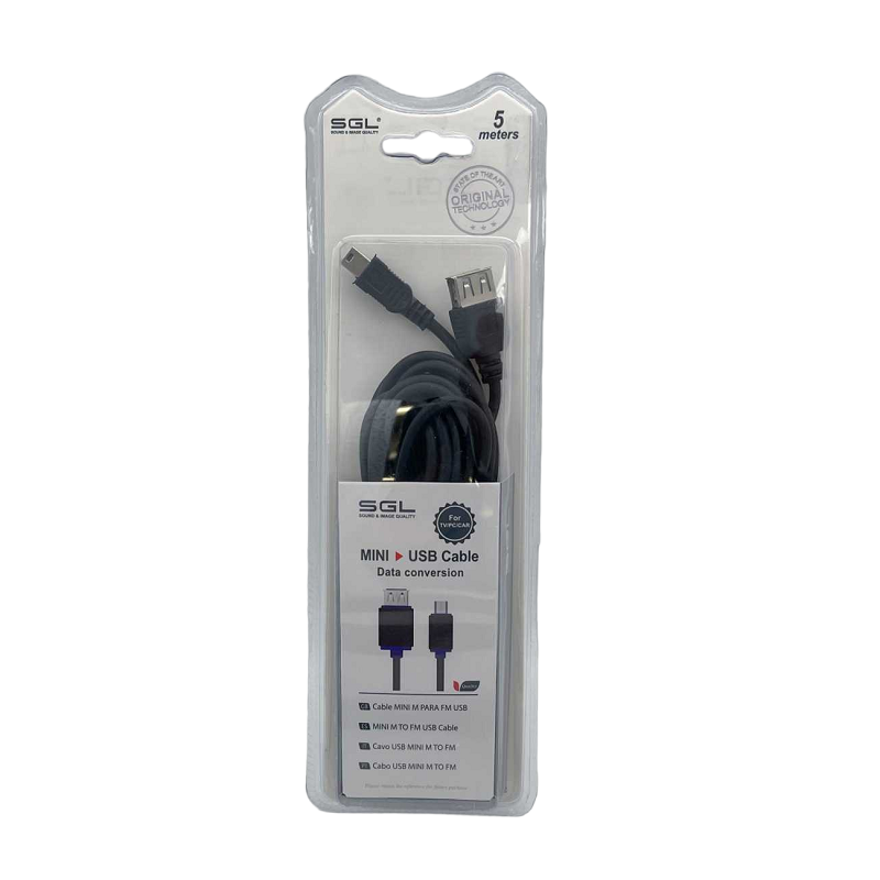 Καλώδιο μεταφοράς δεδομένων – Data – 17S – USB-A female/USB Mini male – 5m – 097503