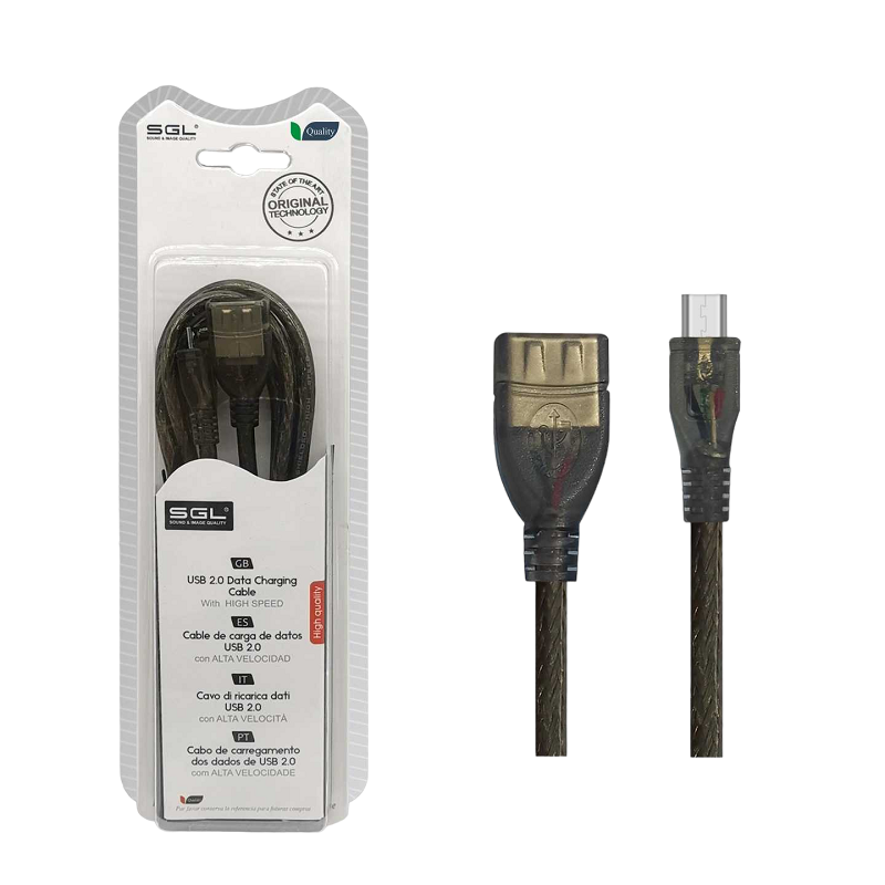 Καλώδιο φόρτισης & data – 21S – USB-A female/Micro USB – 3m – 097527