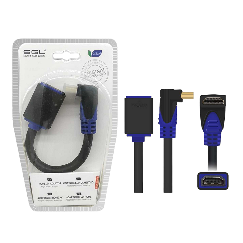 Αντάπτορας καλώδιο HDMI γωνιακό 90° – A1592FC-02 – Male/Female – 098043