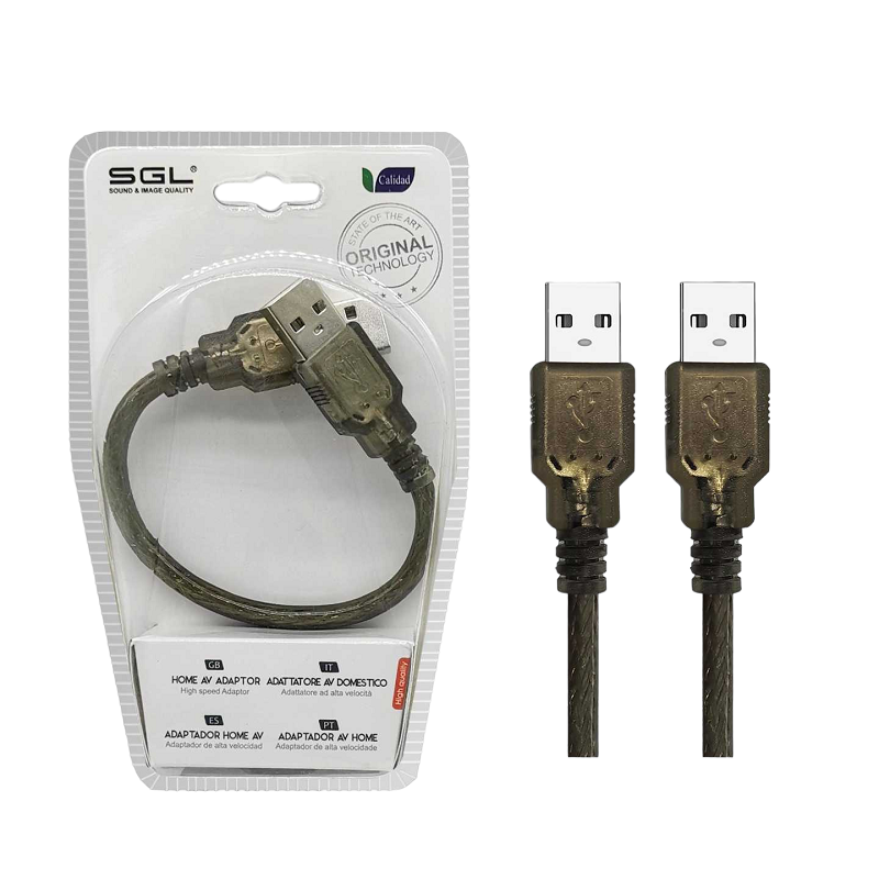 Αντάπτορας καλώδιο USB 2.0 – AA-01 – USB-A male/male – 20cm – 098135