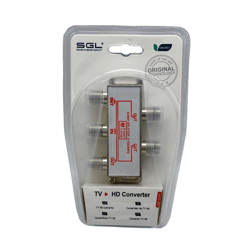 Διακλαδωτής σύνδεσης κεραίας TV – 4Way Splitter – 1803 – 098517