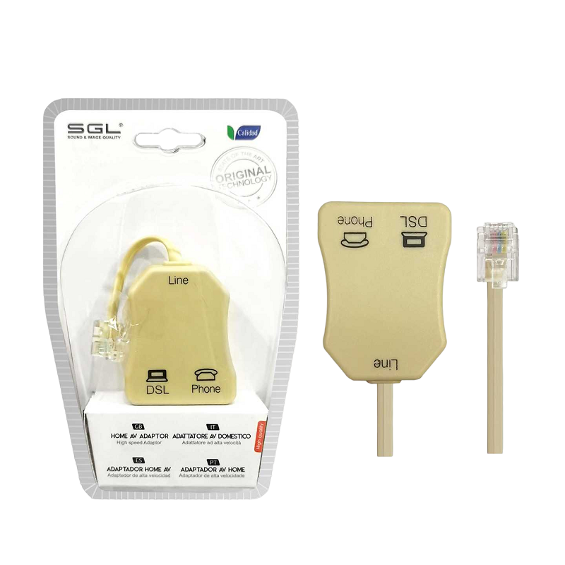Διακλαδωτής ADSL με φίλτρο για Modem/Router & PSTN – ADSL Splitter – 61063B – 098531