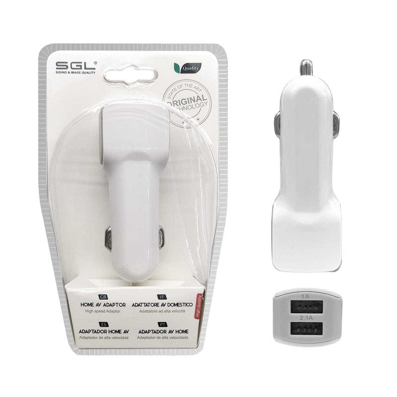 Φορτιστής αναπτήρα αυτοκινήτου με 2 θύρες USB – V2 – 099729