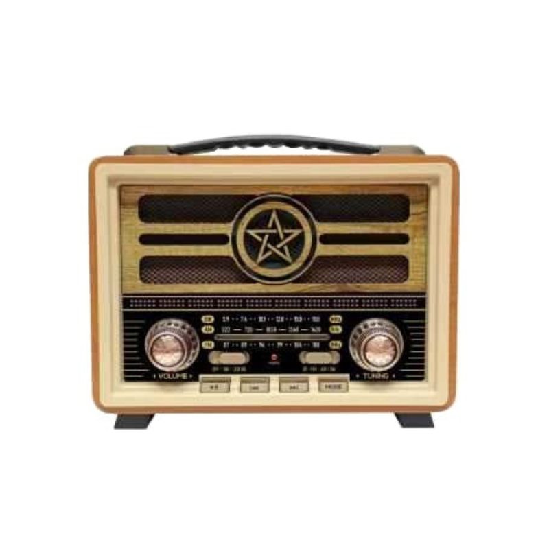 Επαναφορτιζόμενο ραδιόφωνο Retro – MD-2026 – 120257 – Yellow/Beige