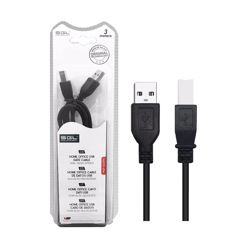 Καλώδιο περιφερειακών USB 2.0-USB-B – 3m – 5S – 197550