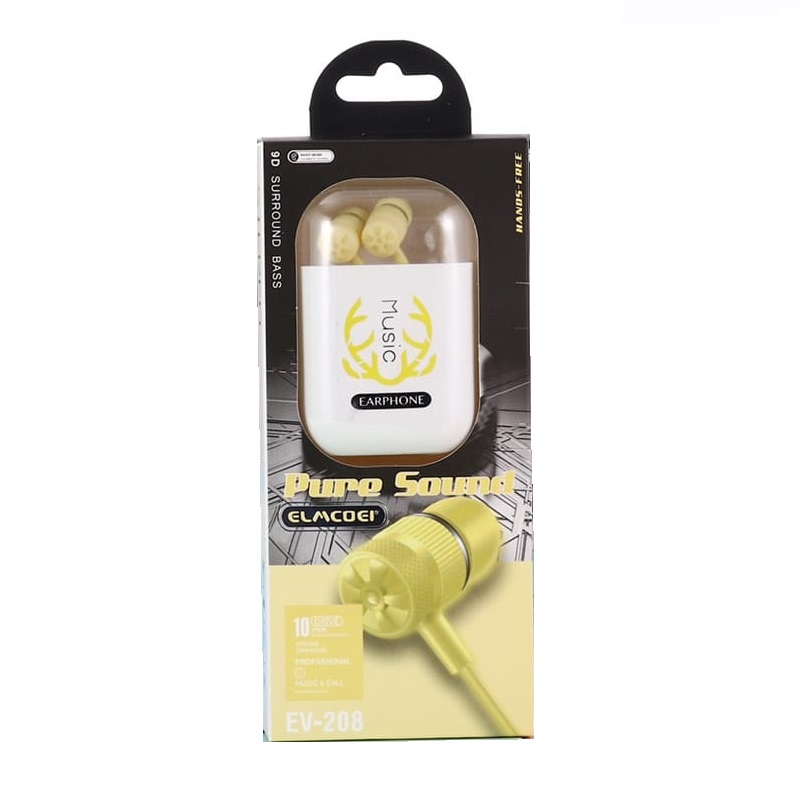Ενσύρματα ακουστικά – EV-208 – 202289 – Yellow