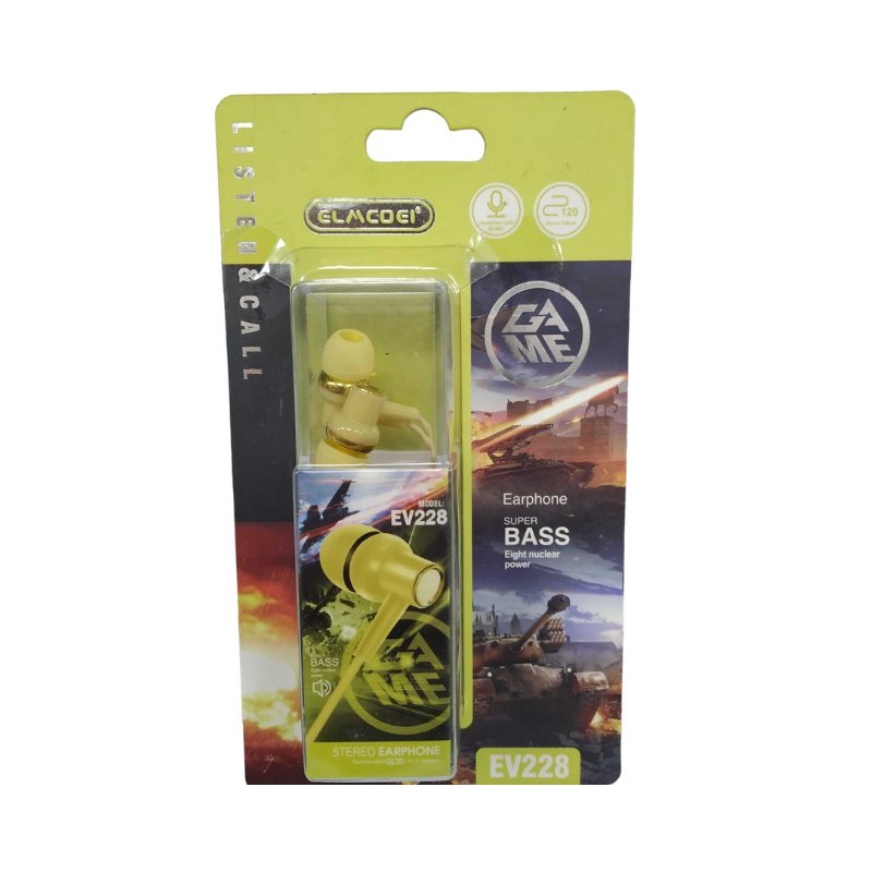 Ενσύρματα ακουστικά – EV-228 – 202289 – Yellow