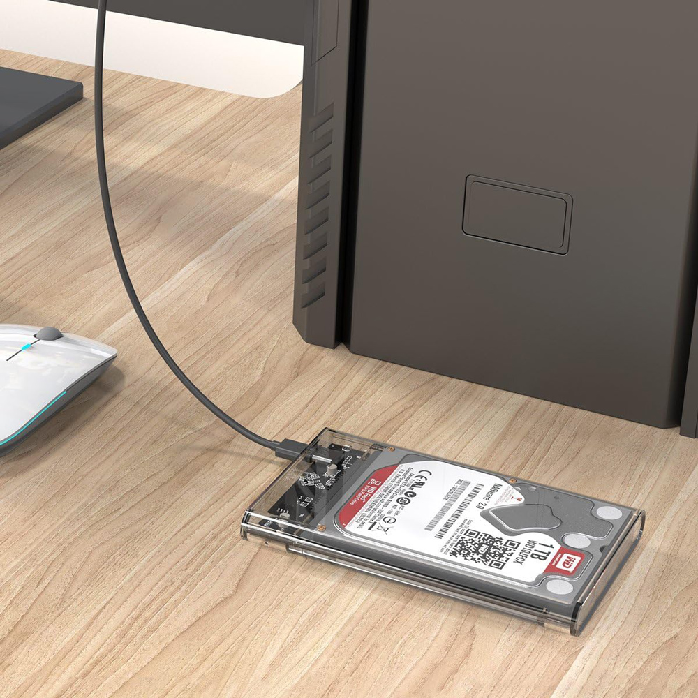 ORICO θήκη για 2.5″ SATA HDD/SSD 2139C3, 5Gbps, διάφανη