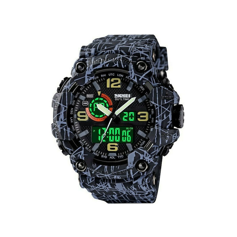 Ψηφιακό/αναλογικό ρολόι χειρός – Skmei – 1520 – Black/Grey