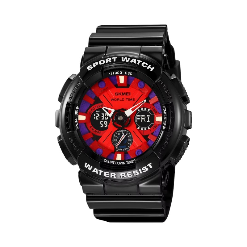 Ψηφιακό/αναλογικό ρολόι χειρός – Skmei – 2118 – Black/Red