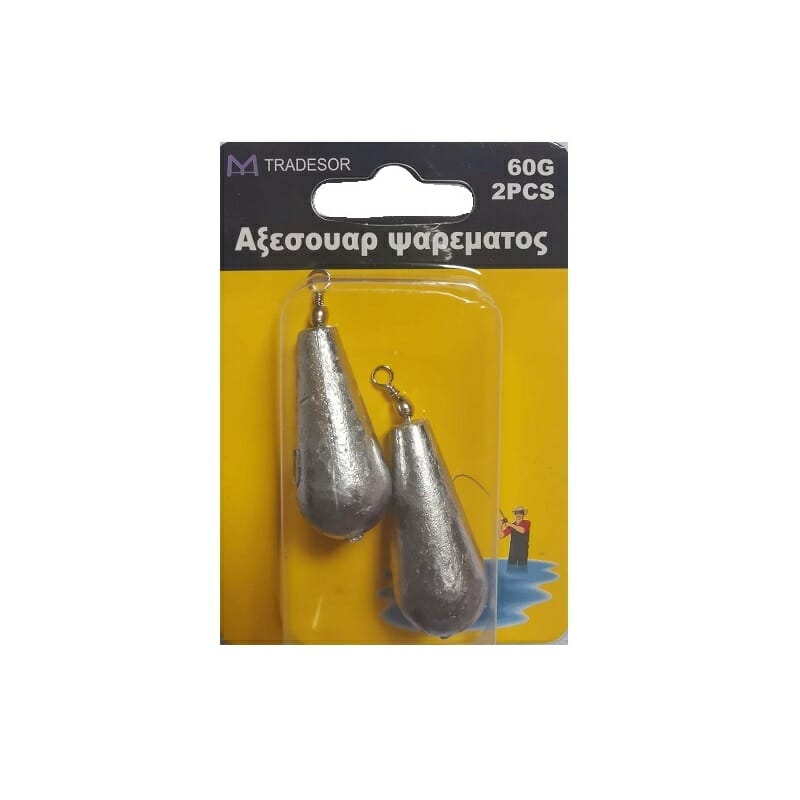 Βαρίδια αλιείας με στριφτάρι – 60g – 2pcs – 30152