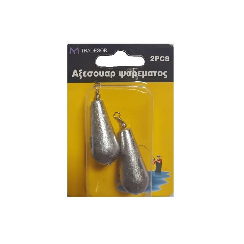 Βαρίδια αλιείας με στριφτάρι – 50g – 2pcs – 30151
