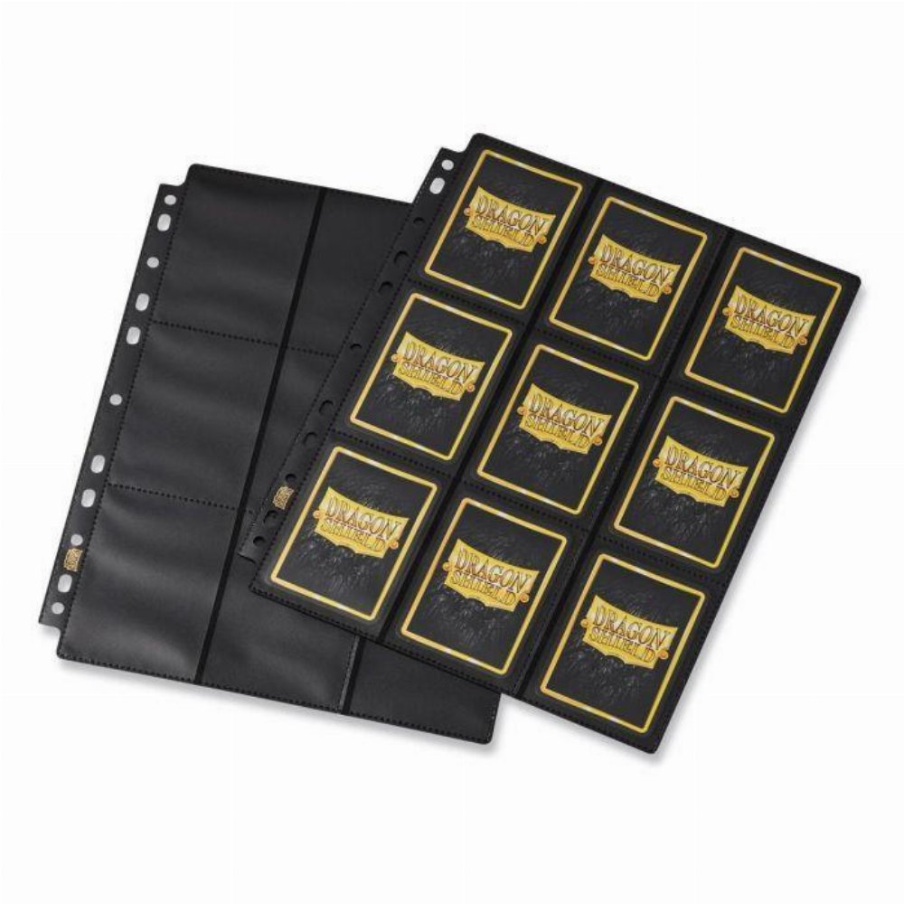 Dragon Shield – Side-Loading Non-Glare Black 18-Pocket Pages (50 τεμάχια)