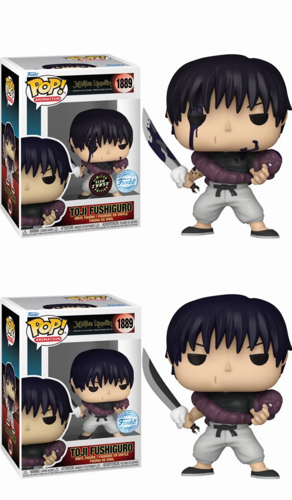 Φιγούρες Funko POP! Bundle of 2: Jujutsu Kaisen - Toji Fushiguro & Chase GITD #1889 (Exclusive)