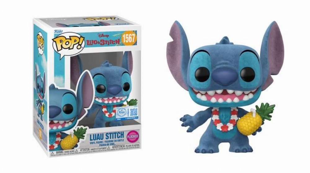 Φιγούρα Funko POP! Disney: Lilo & Stitch – Luau Stitch (Flocked) #1567 (Exclusive)