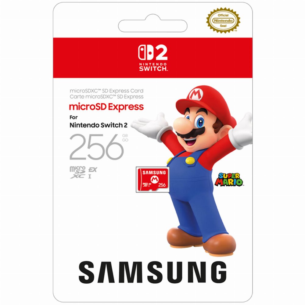 Nintendo Switch 2 – Micro SD Card Samsung – Mario Logo