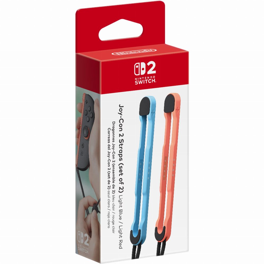Nintendo Switch 2 – Joy-Con Strap Pair (Light Blue/Light Red)