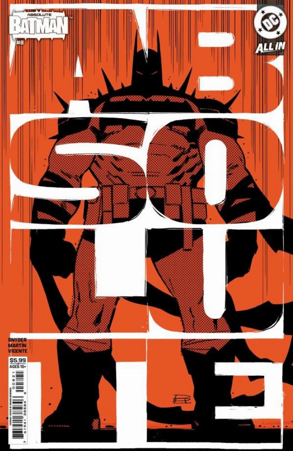 Τεύχος Κόμικ Absolute Batman #8 Redondo Cardstock Variant Cover