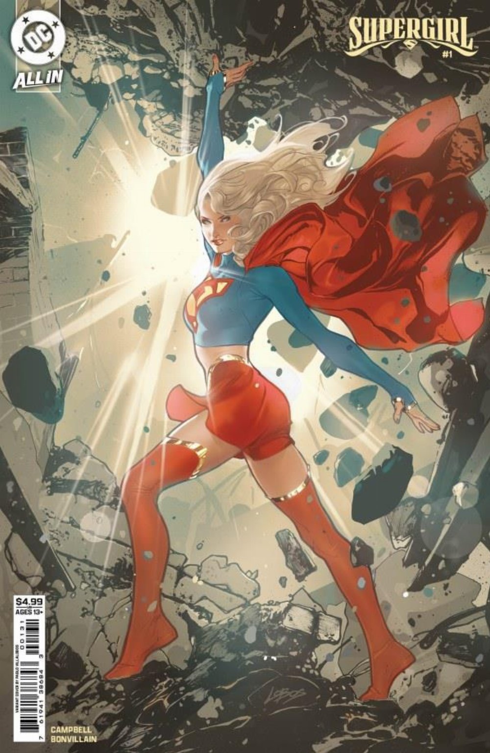 Τεύχος Κόμικ Supergirl #1 C Pablo Villalobos Variant Cover