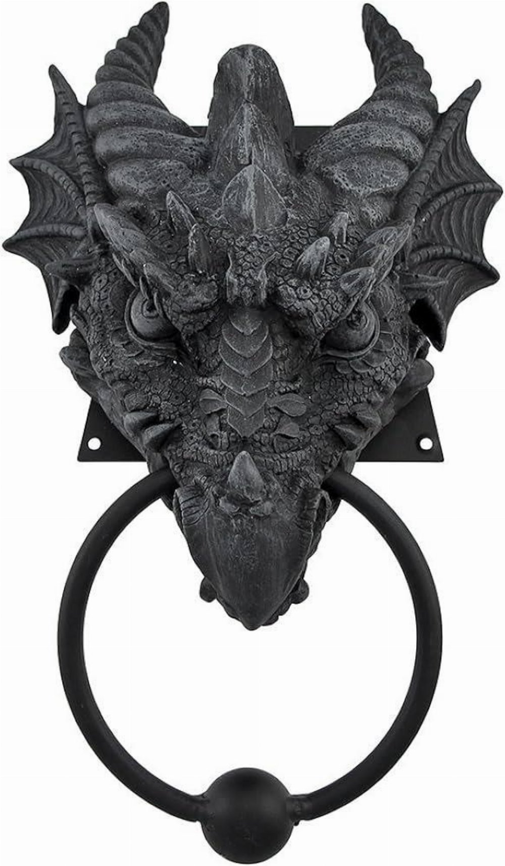 Gothic Black Dragon – Αγαλματίδιο/Ρόπτρο Πόρτας (20cm)