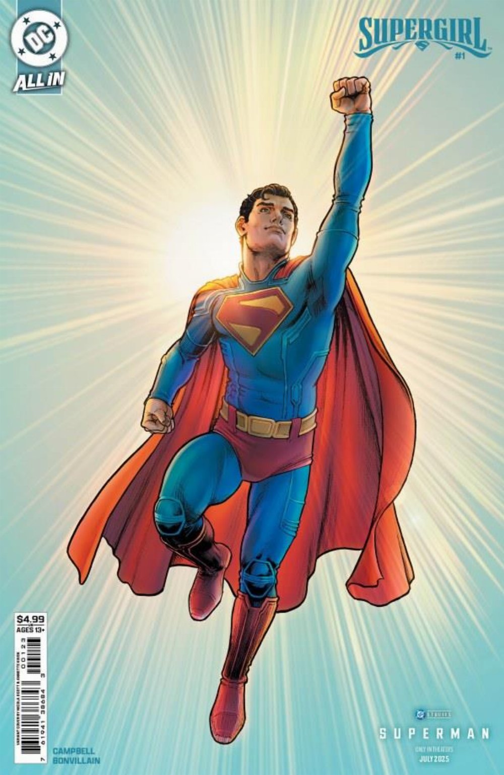 Τεύχος Κόμικ Supergirl #1 Nicola Scott Superman Movie Variant Cover