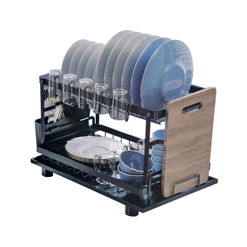 Πιατοθήκη αποστράγγισης διώροφη – 7501-3 – 521407 – Black