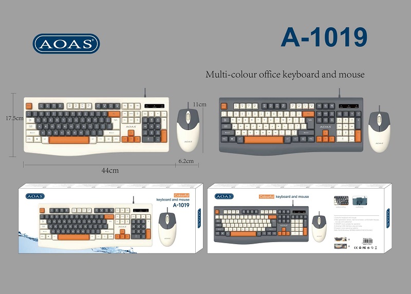 Σετ ενσύρματο πληκτρολόγιο & ποντίκι – A1019 – 656553 – Black