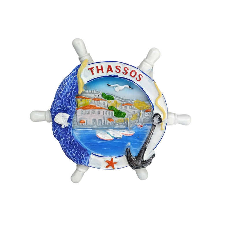 Tουριστικό μαγνητάκι Souvenir – Σετ 12pcs – Resin Magnet – Thassos – 678120