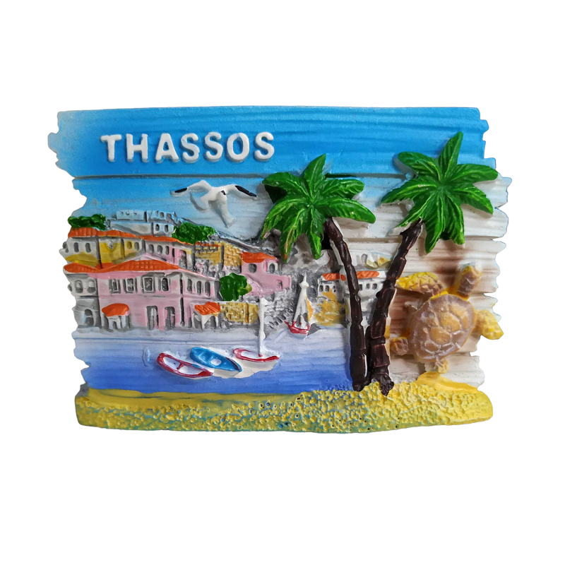 Tουριστικό μαγνητάκι Souvenir – Σετ 12pcs – Resin Magnet – Thassos – 678128