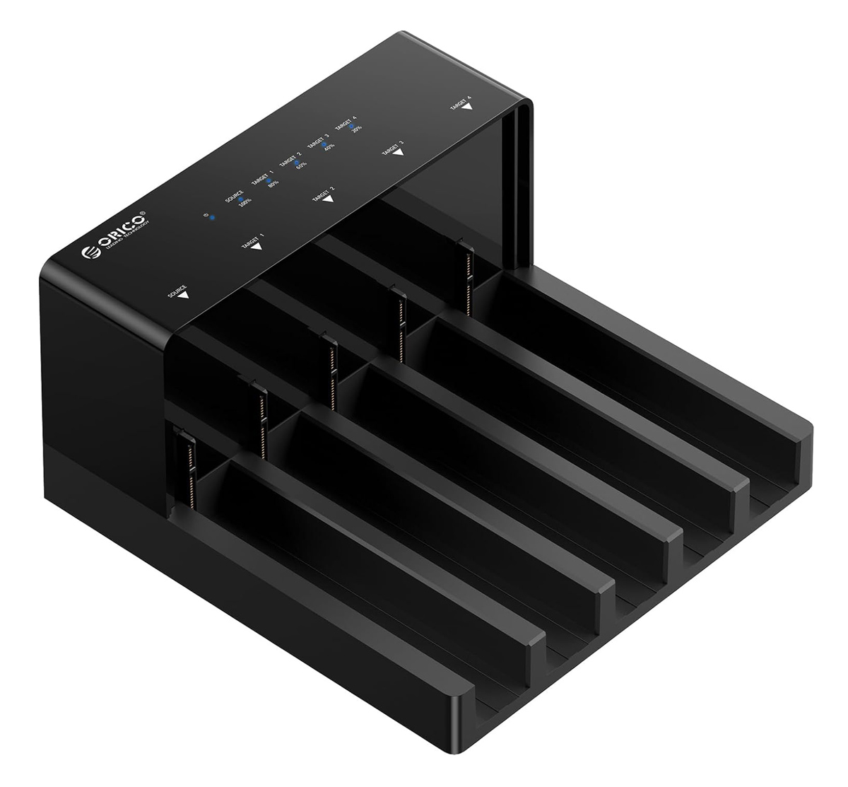 ORICO docking station για 2.5″ ή 3.5″ SATA HDD/SSD 6558US3-C, 5 θέσεων, 5Gbps, clone function, μαύρο