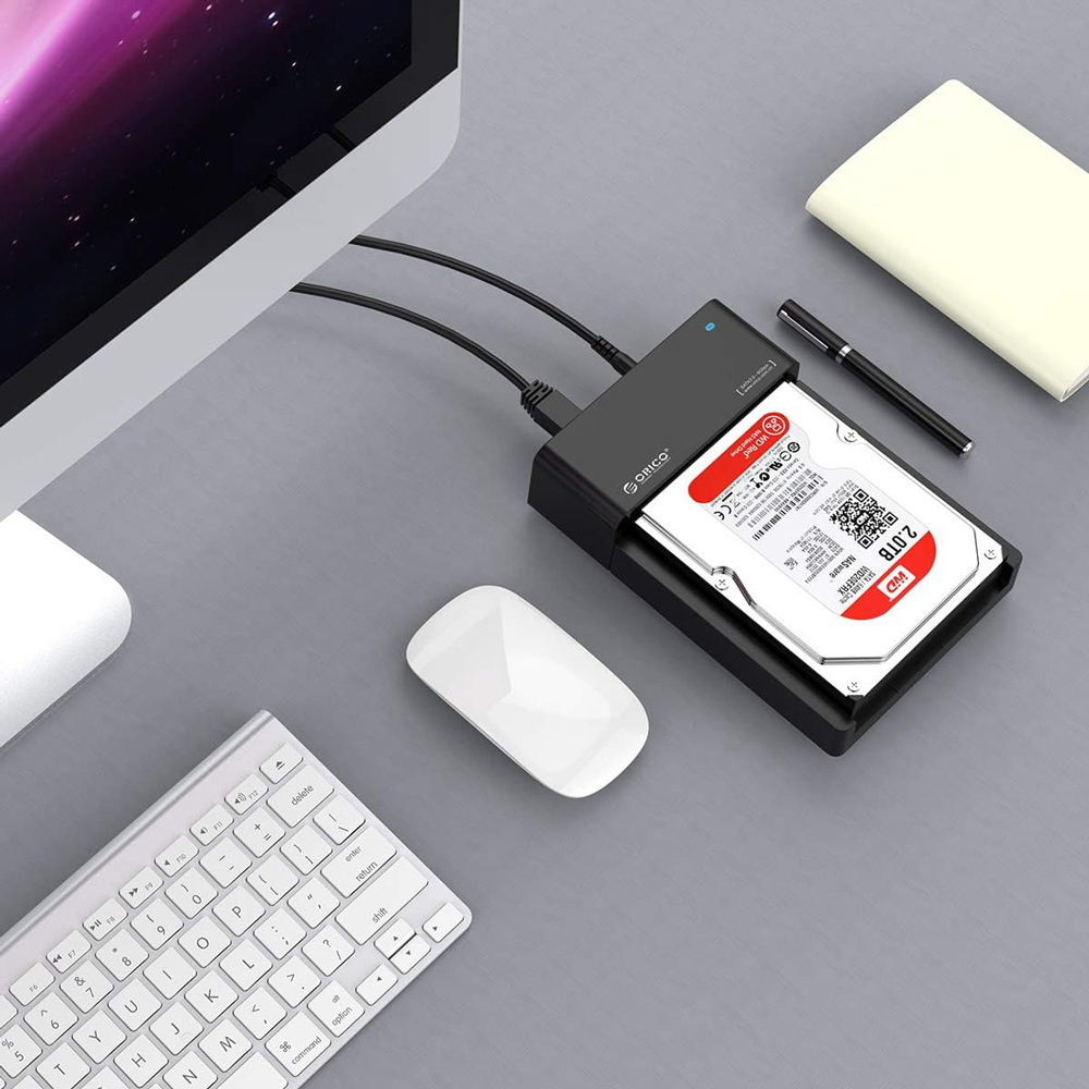 ORICO docking station για 2.5″ ή 3.5″ SATA HDD/SSD 6518US3-V2, 5Gbps, μαύρο