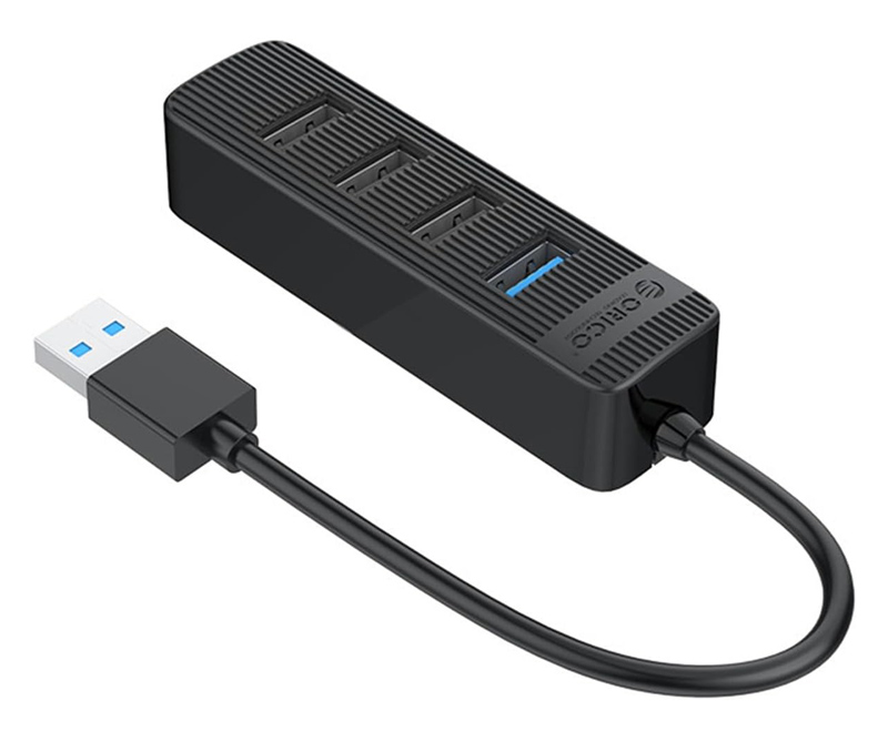 ORICO USB hub TWU32-4A, 4x θυρών, USB 3.0, 5Gbps, USB σύνδεση, μαύρο