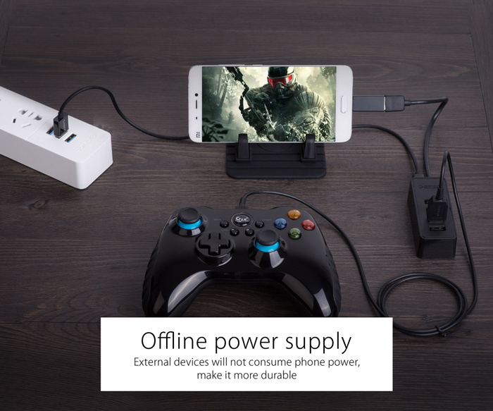 ORICO USB hub W5P-U3, 4x θυρών, USB 3.0, 5Gbps, USB σύνδεση, 1m καλώδιο, μαύρο