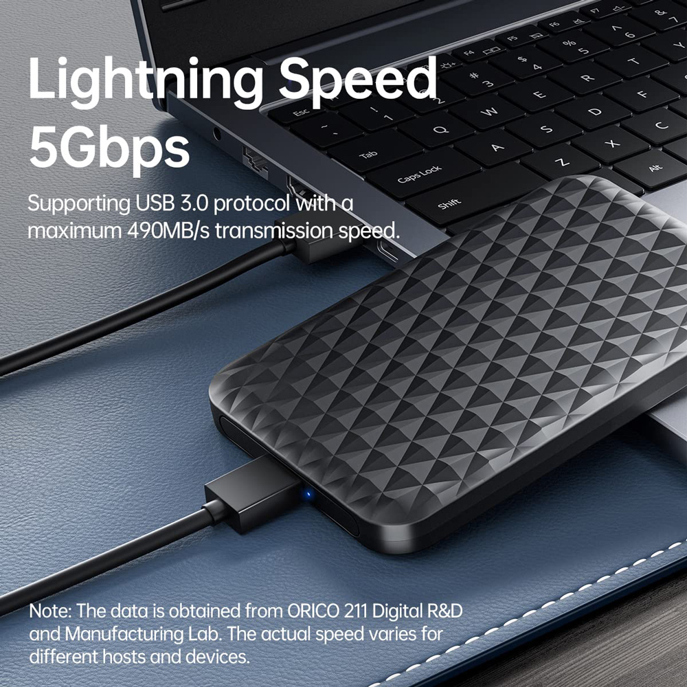 ORICO θήκη για 2.5″ SATA HDD/SSD 2520U3-V1, 5Gbps, μαύρη