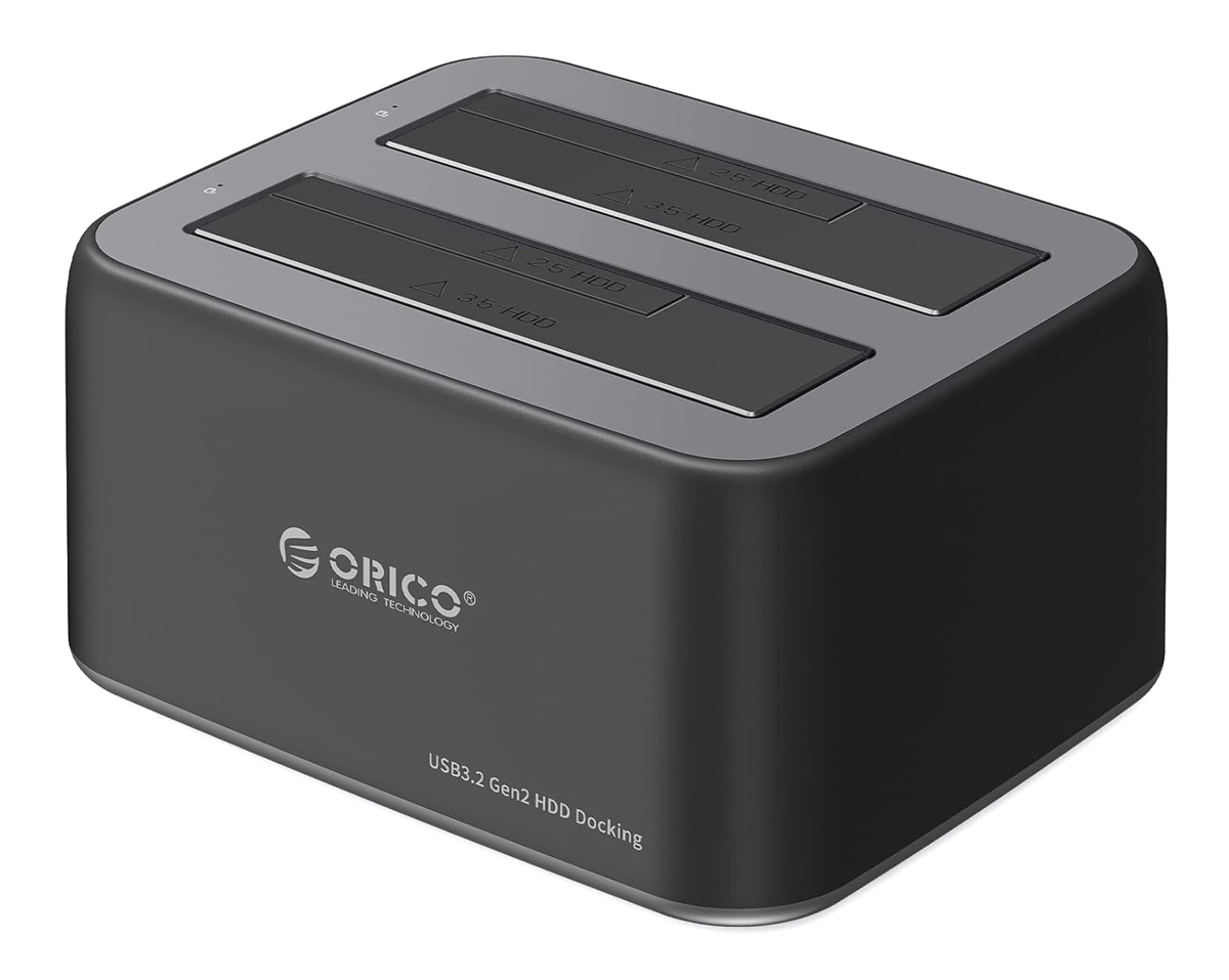 ORICO docking station για 2.5″ ή 3.5″ SATA HDD/SSD 6829C3-V1, 2 θέσεων, 5Gbps, μαύρο