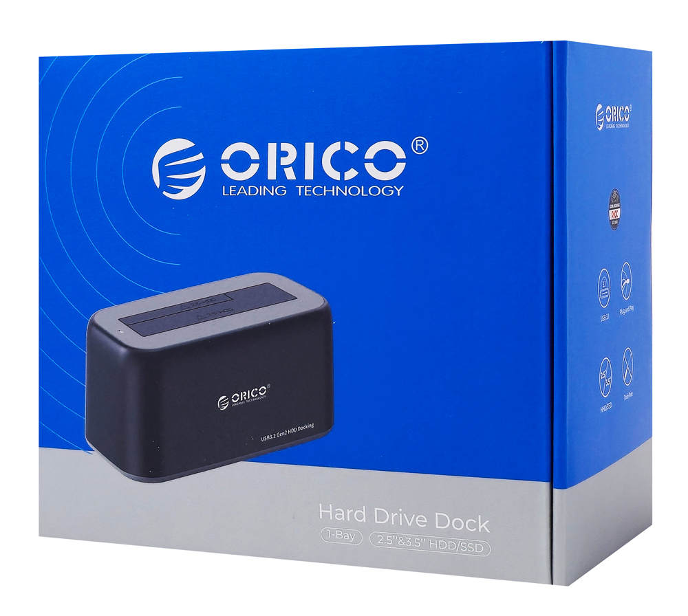 ORICO docking station για 2.5″ ή 3.5″ SATA HDD/SSD 6819C3-V1, 5Gbps, μαύρο