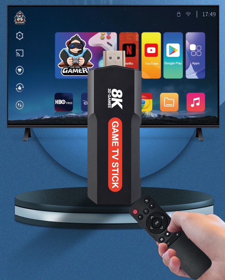 Φορητή κονσόλα παιχνιδιών Stick & TV Box με 2 χειριστήρια – Q9 MAX – 812341