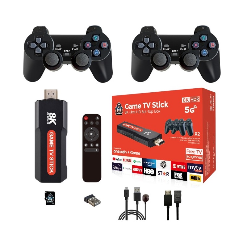 Φορητή κονσόλα παιχνιδιών Stick & TV Box με 2 χειριστήρια – Q9 MAX – 812341