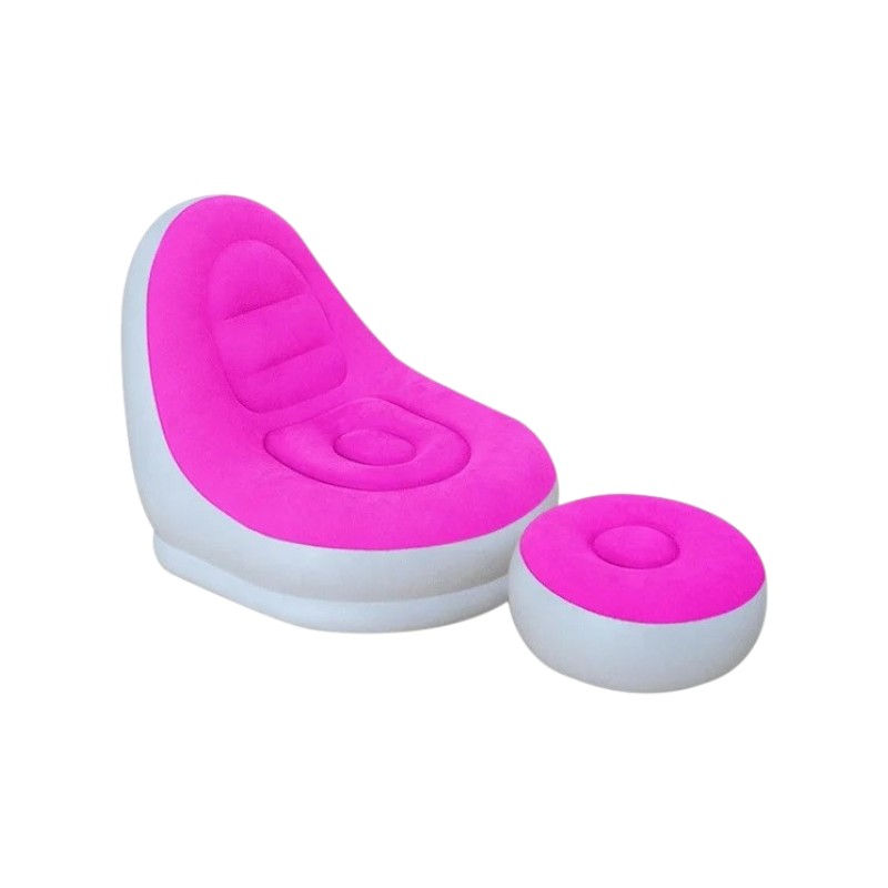 Φουσκωτή πολυθρόνα με υποπόδιο – 812358 – Pink