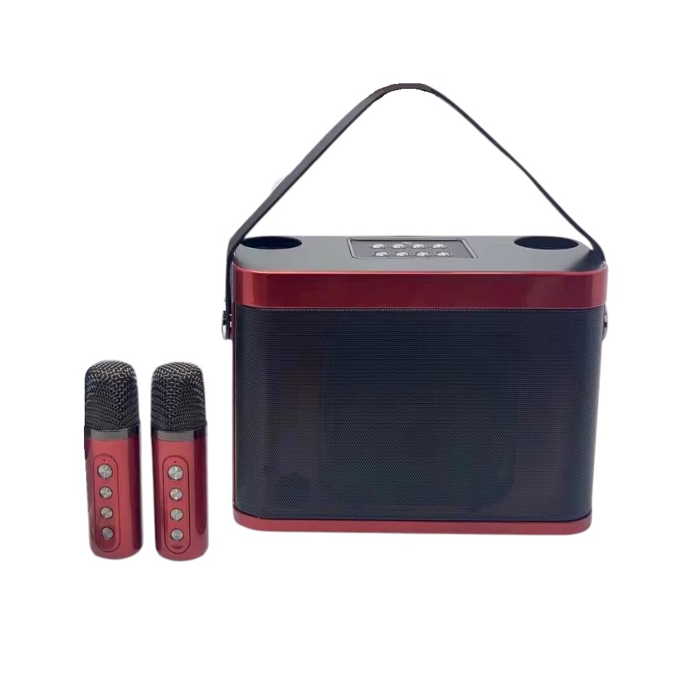 Ασύρματο ηχείο Bluetooth με 2 μικρόφωνα Karaoke – YS-219 – 887240 – Red