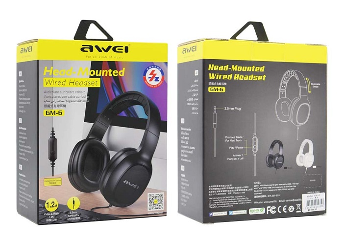 Ενσύρματα ακουστικά – Headphones – GM6 – AWEI – 002356