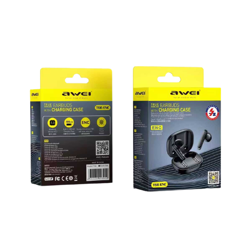 Ασύρματα ακουστικά Bluetooth με θήκη φόρτισης – T66 – Awei – 888629